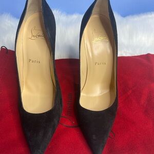 Christian Louboutin Black Suede Heels